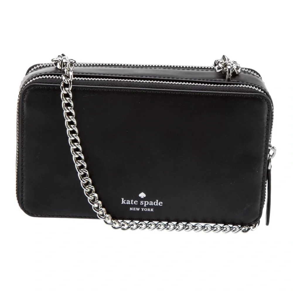 SOLD………Kate Spade Frosty Penguin Double Zip Leather Convertible Shoulder - Picture 4 of 13